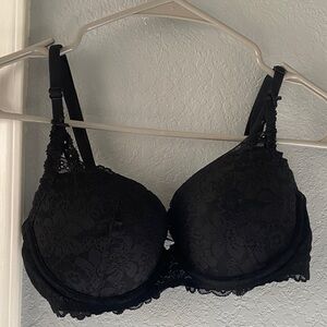 Victoria's Secret Black Lace Underwire T-Shirt Bra